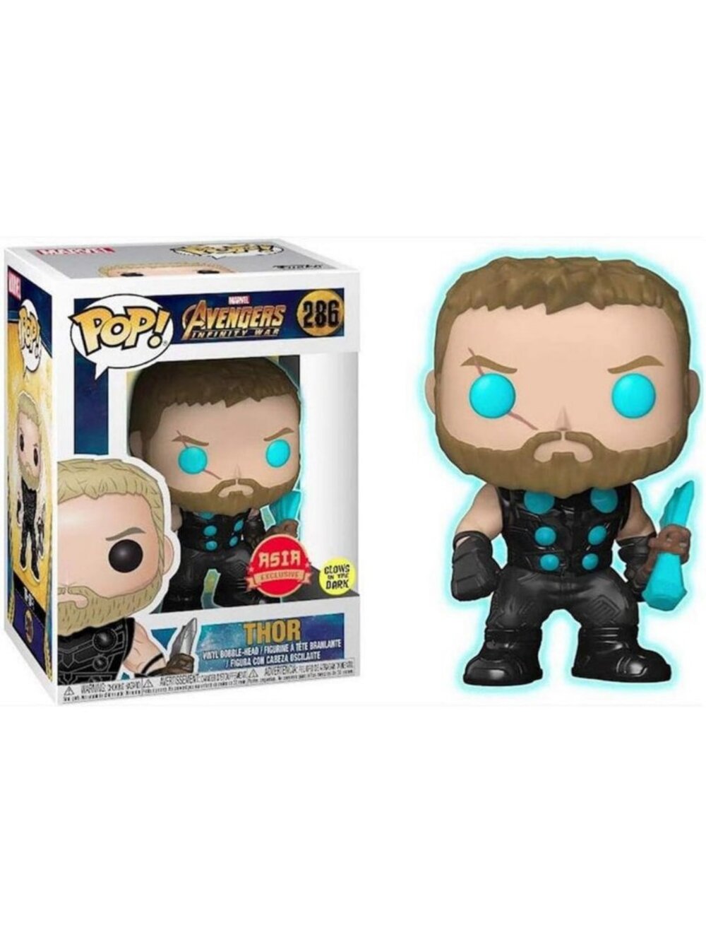 Glow-in-the-Dark Thor Funko POP - Marvel Avengers Infinity War Collectible